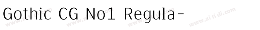 Gothic CG No1 Regula字体转换